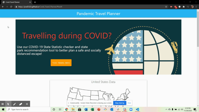 Covid Travel Planner Gif